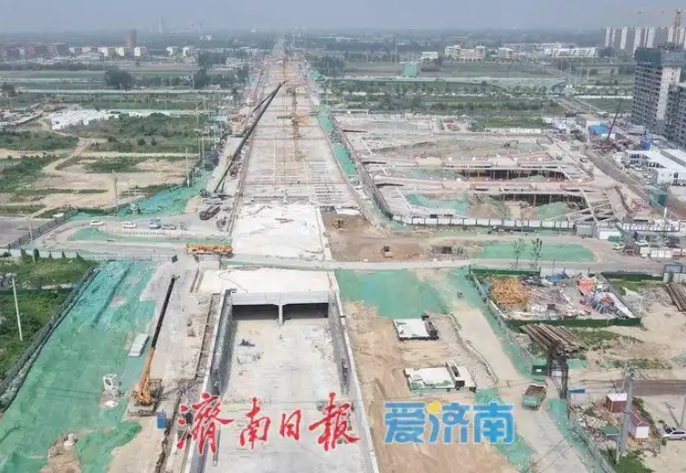 如火如荼，济南黄河大道二期建设争分夺秒